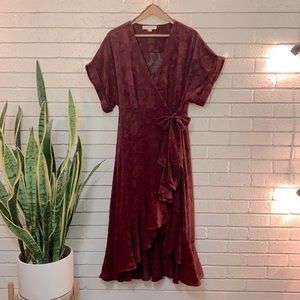 Lovestitch Maroon Wrap-dress